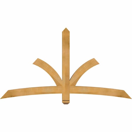 Ekena Millwork Davenport Rough Sawn Timber Gable Bracket, Western Red Cedar, 72"W x 39"H x 4"D x 4"F, 13/12 Pitch GBW072X39X0404DAV00RWR